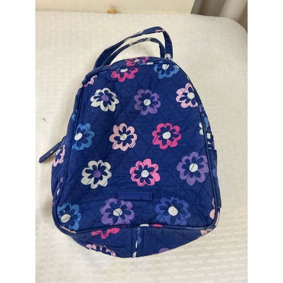 Vera Bradley lunch box blue pink flowers 9"x7" - Picture 2 of 7